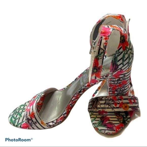 Worthington Heels Floral Striped Beckwith Size 6 - Picture 2 of 7